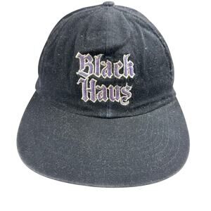 Vintage Black Haus Snapback Hat - Good Condition